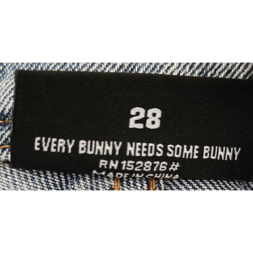 Playboy X Pleasures Black Leather Bunny Applique Denim Jeans Men’s Size 28 RARE - Picture 12 of 13